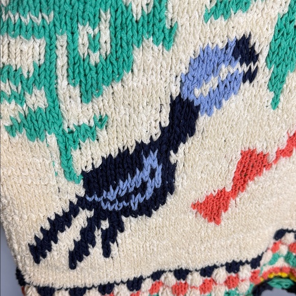 NWT Free People Baja Baby Hooded Cardigan Sz M Canyon Vibes Crochet Crop Chunky - Picture 7 of 13